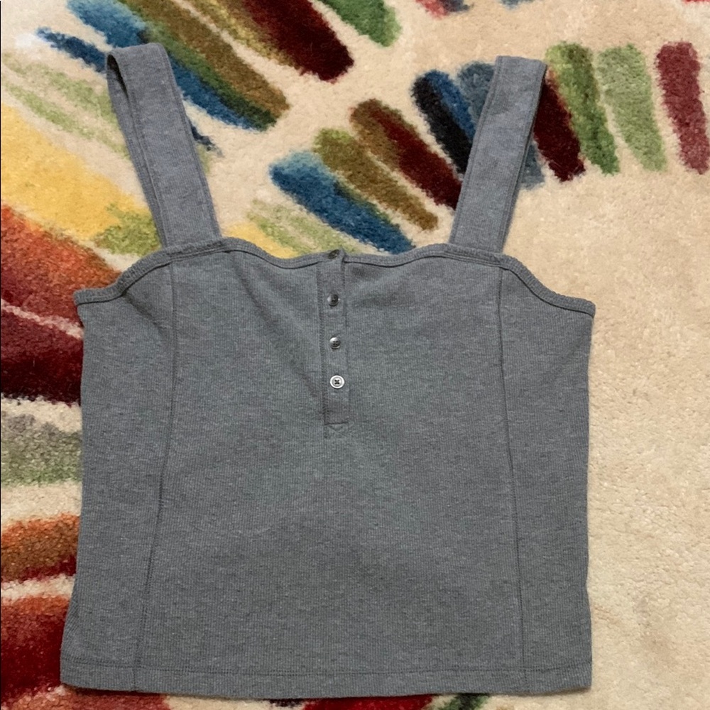 Abercrombie & Fitch Gray Bustier Tank Top